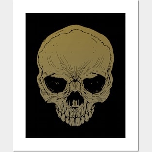 Skull - Golden Posters and Art